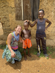 Umoro and friend in the village of Julian