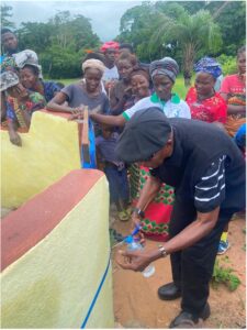 Paramount Chief Macavoray during ribbon cutting ceremony
